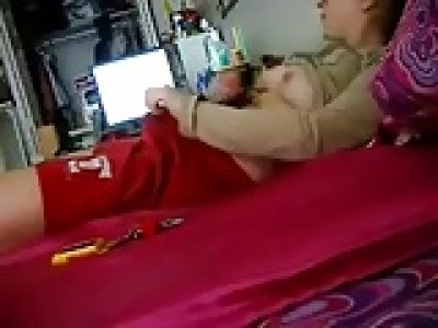 Watch NOT my beautiful sister fingering on bed. Hidden cam