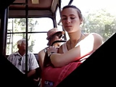 The woman in the bus watching penis