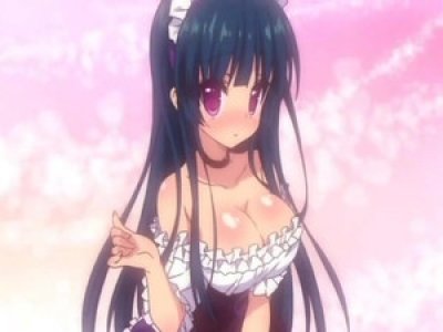 Maid with huge tits hentai video