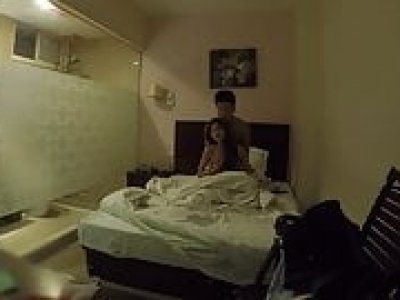 Young girl couple has fun in a hotel room