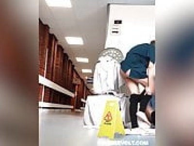 BUSTED! Sexy Young Nurse, fucked in PUBLIC HOSPITAL