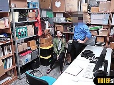 Petite asian teen criminal punish drilled by LP officer