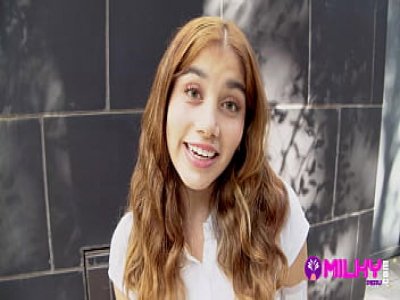 Peruvian teen Marina Gold offers her money for horny challenges in public and en