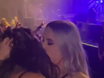 whores sucking titties at a concert