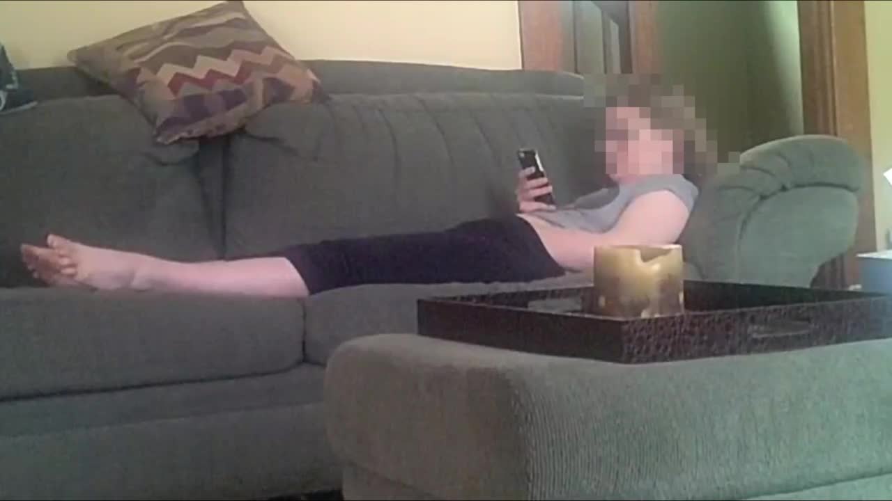 Hidden Cam Masturbation Couch - Gf caught masturbating to spanking porn on hidden cam - FAPSRC