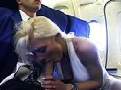 Whore on a plane fucked by big penis