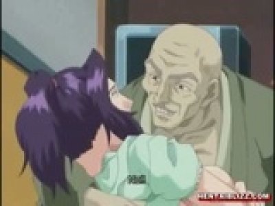Japanese hentai mom with huge jugs gets banged by old dude