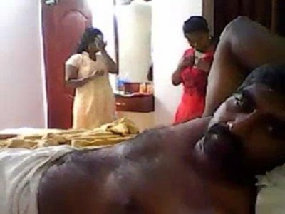 tamil guy with two girls in hotel room