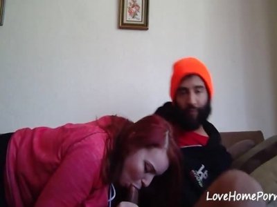 Homemade college ginger banging her bf