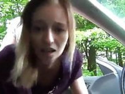 Skinny amateur young girl with small tits used by stranger ourdoor