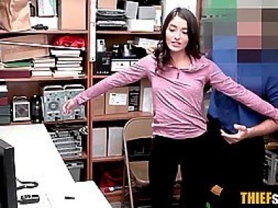 A beautiful chick with small tits gets fucked hard on CCTV