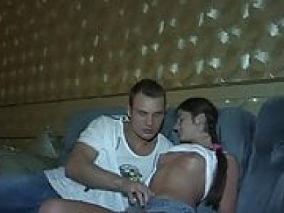 Nice Ukrainian teen get banged on the sofa by Russian stud