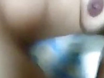 Indonesian lady masturbating to turn on her bf