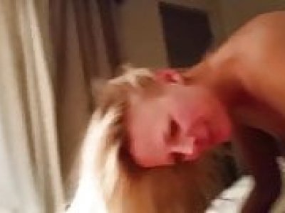 Homemade blonde cougar sucking cock and gets drilled