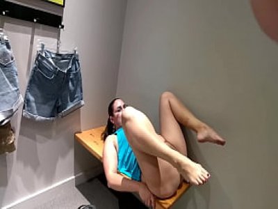 Wife fucked and creampied in Outlet Mall dressing room 1440p