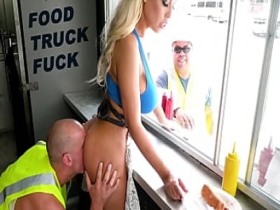 BANGBROS - Curvy Blonde Beauty Bridgette B Drilled By Sean Lawless In Food Truck