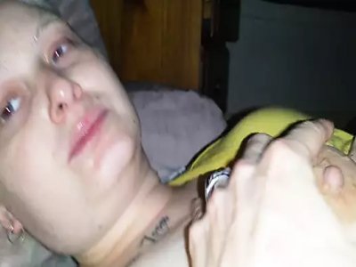 Eating Strangers Cum off Face as Bf Screws and Creampies