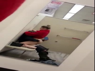 banging gf in a public changing room