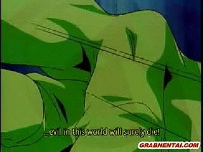 Hentai student brutally groupfucked by monster frogs