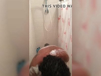 Chubby slave sarah taking a cold shower as punishment