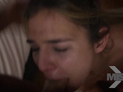 Pretty maid Blair Williams gets blackmailed into sex