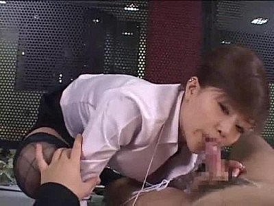 Sexy business babe takes a hard penis