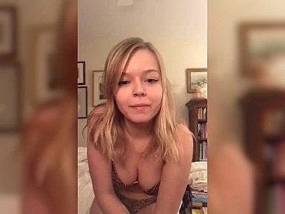 whore practising her oral skills on a popsicle