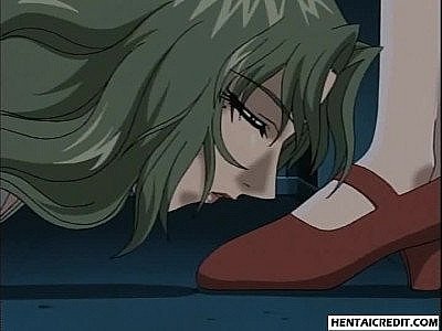 Hentai beauty in leash