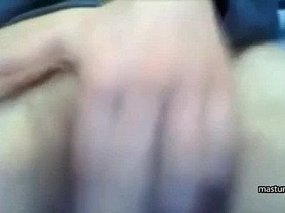 Arab mom Zina rubs her big clit