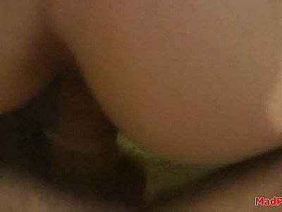Pierced lips chick in glasses gives a sexy blowjob