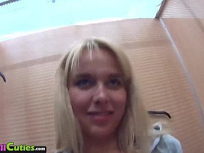 MallCuties - young blonde chick with huge boobs - homemade teen