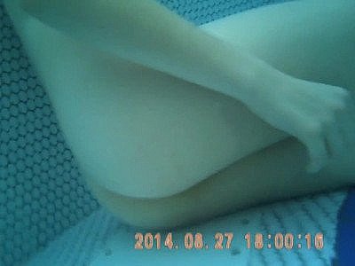 peeping at the pool. nude therme spa with cuty views