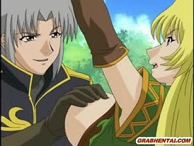 Bondage hentai Elf with bigboobs sexy banged bigcock in the forest