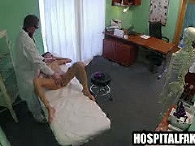 Horny doctor licks and fingers his patients vagina