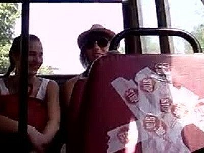 The woman in the bus watching penis