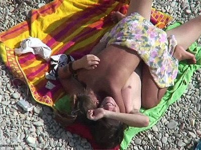 Young girl couple beach sex 2