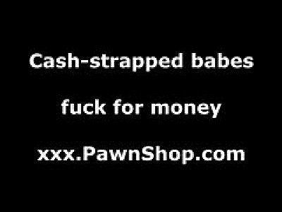 Shy chick talked into sex for money in pawnshop