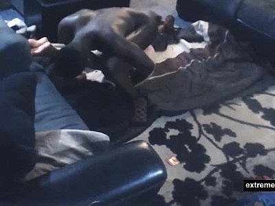 my mom goes black and has a nice hunky ebony dude come over banging her from t