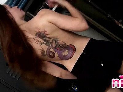 Hot teen Nina gets topless