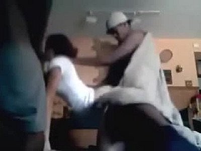 Orgy of black men screw white girl