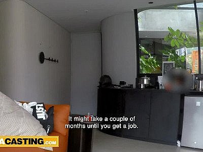 Latina Casting - 18yo Amateur Taking Rough Huge Cock Fake Agent