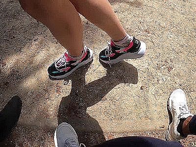 Whore penis craving jogger is cheating on her bf with 2 strangers she met on the street