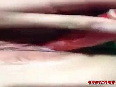 Cute Chinese chick squirting masturbation using toy